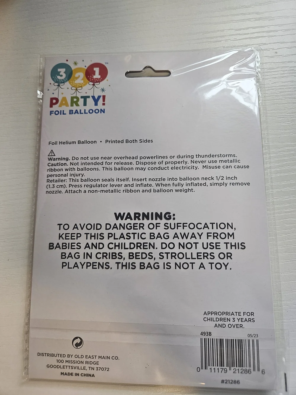 3 2 1 Party! Gold 'It's My Birthday' Sloth Foil Balloon
